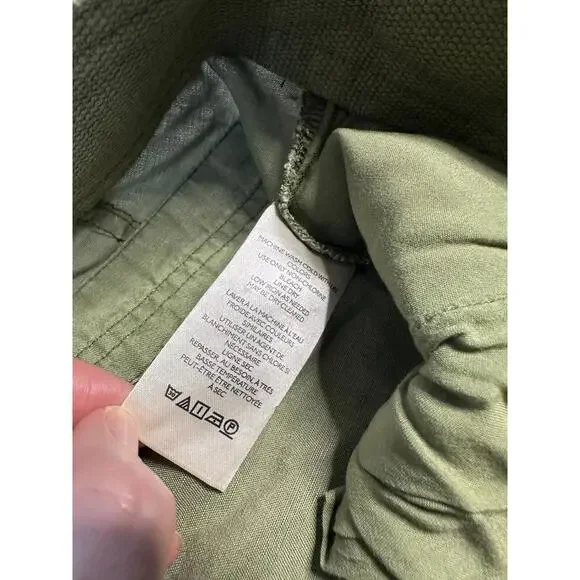 Anthropologie Linen Blend Cargo Utility Jogger Pants Womens 2 Boho Green NWOT - Picture 6 of 7